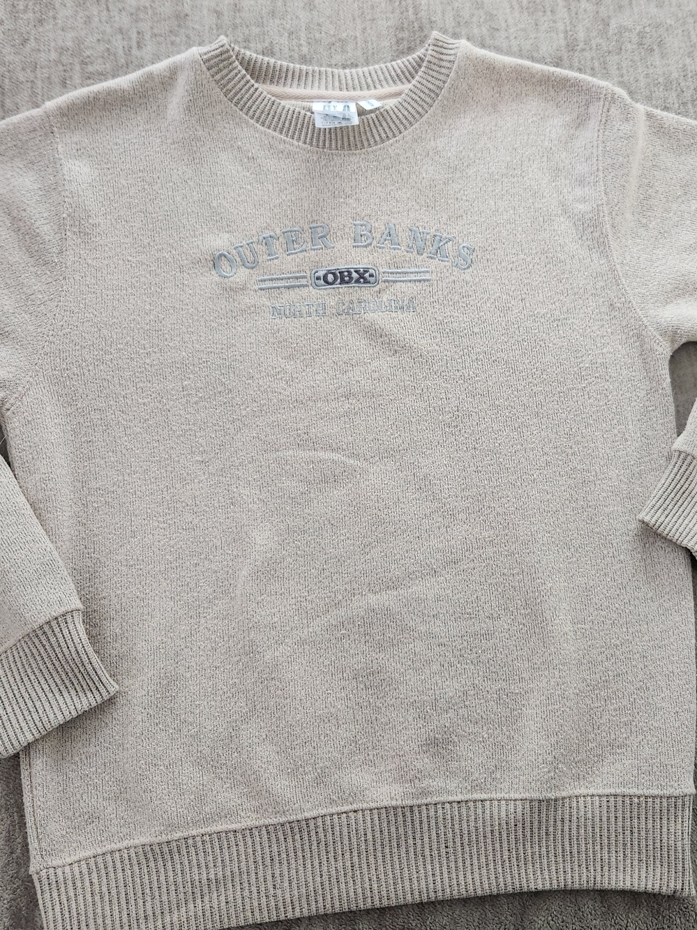 Beige Crewneck Outer Banks Sweater